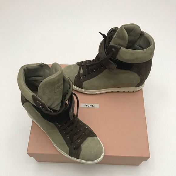 Miu miu suede high top sneakers 38.5 - Picture 4 of 5